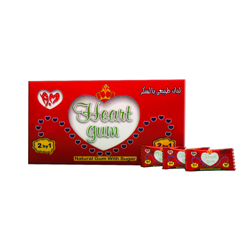 لبان سمارة بالسكر هارت جم طبيعي من ايه ام 100 قطعة