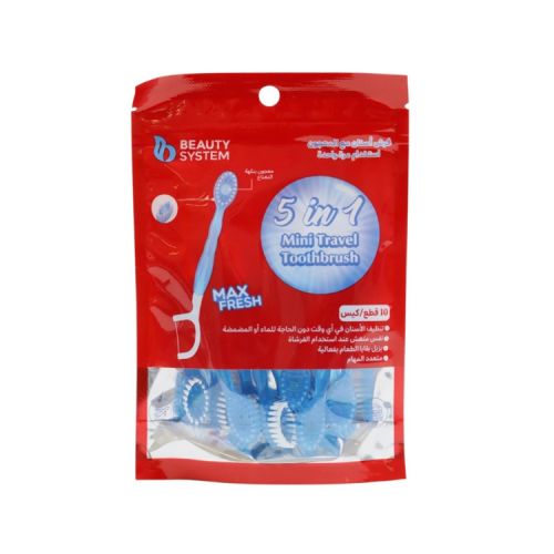 فرش اسنان صغيره مع المعجون وخيط تنظيف الاسنان خاصه...