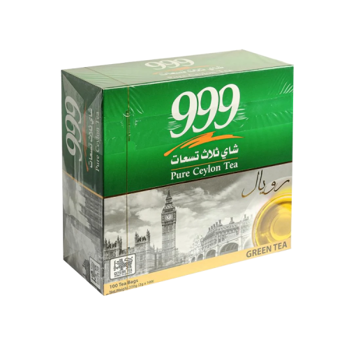 شاي ثلاث تسعات أخضر 100 كيس