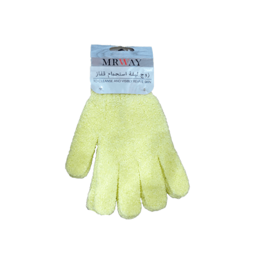 زوج ليفة استحمام قفاز لتنظيف البشرة وإحيائها بشكل...