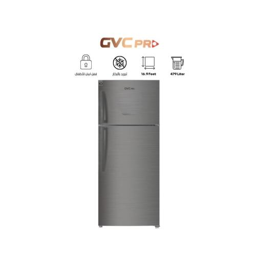 ثلاجة جي في سي برو 16.9 قدم – 478 لتر، فريزر علوي،...