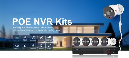 4 كاميرات مراقبة 8 ميجا بيكسل آي بي خارجيه أو داخل...