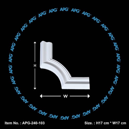 زاوية ساده فوم - 17×17 سم - APG-240-103