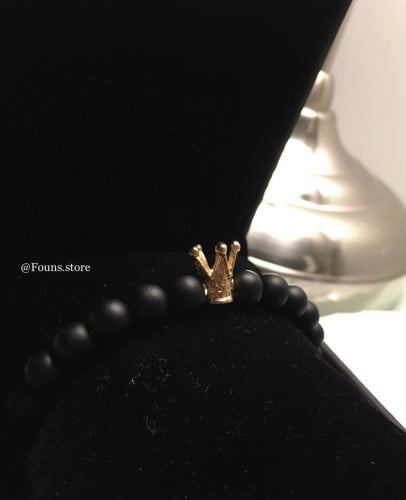 سوارة تاج اسود ذهبي