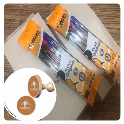 قلم بيك كريستال 4 حبات بالكيس