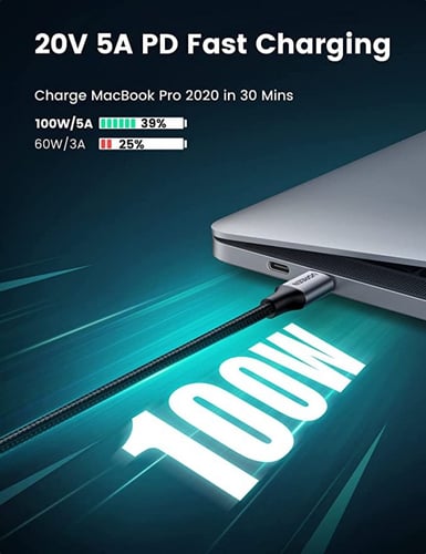 كبيل تايب سي قماش الى تايب سي شحن سريع 5 امبير من...