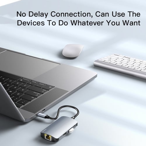 وصلة تحويل تايب سي الى معتدد المنافذ usb ومنفذ شبك...