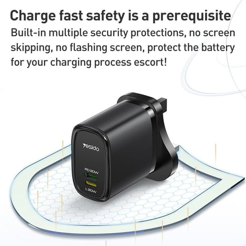 فيش جداري تايب سي و يو اس بي قوة 20 واط ماركة يسيد...