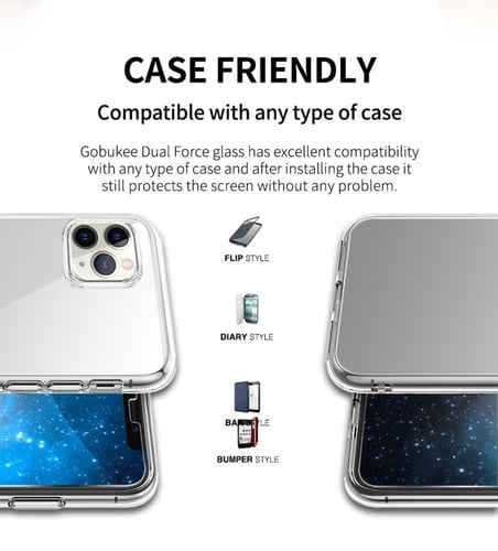 بكج حماية شاشة ايفون 11 -11 برو - 11 برو ماكس من ج...