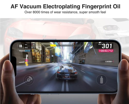 شاشة حماية ايفون 14 حماية قزاز مقاوم للكسر ضد البص...