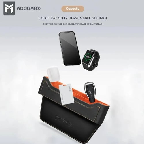 منظم اغراض السيارة جلد فاخر مطرز ماركة موج ماكس