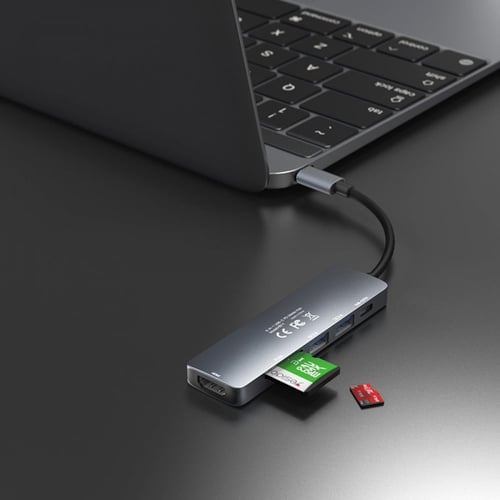 وصلة تحويل تايب سي الى معتدد المنافذ usb + ومنفذ H...