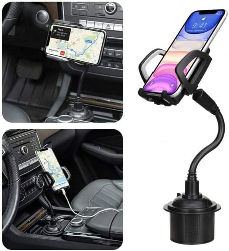 حامل جوال للسيارة 2 في 1 لفتحة المكيف و الكوب من ي...