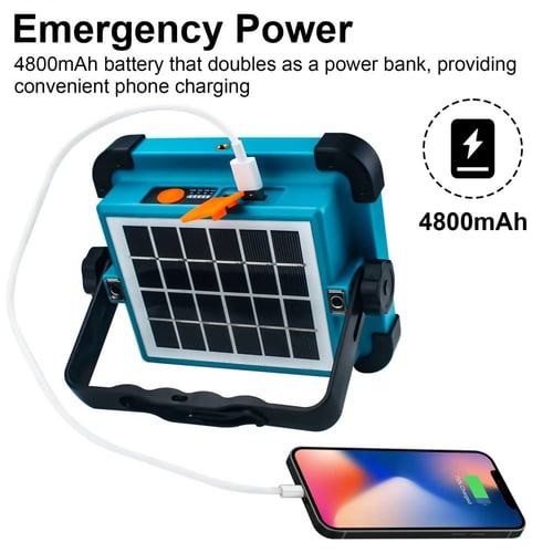 كشاف رحلات LED وبطارية متنقلة تشحن بالطاقة الشمسية...