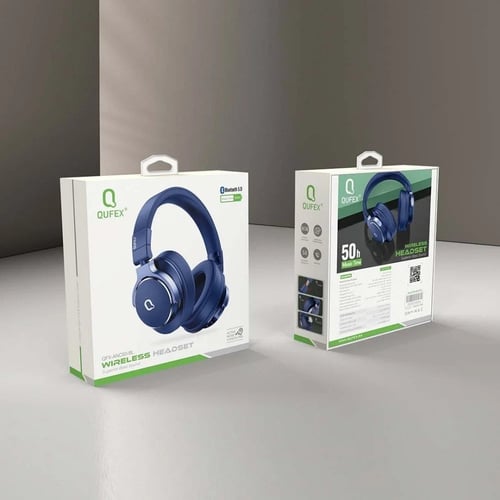 سماعة راس بلوتوث بخاصية عزل الضوضاء ANC ماركة كيوف...