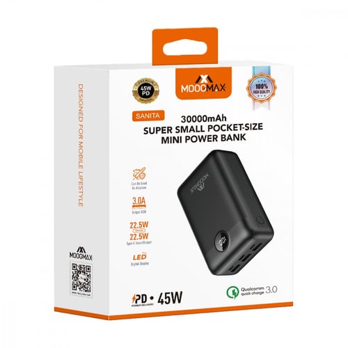 باور بانك قوي سعة 30000 ملي امبير ماركة موج ماكس