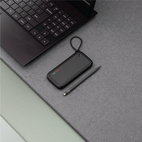 بطارية متنقلة سعة 10000 ملي امبير مع منفذين يو اس...