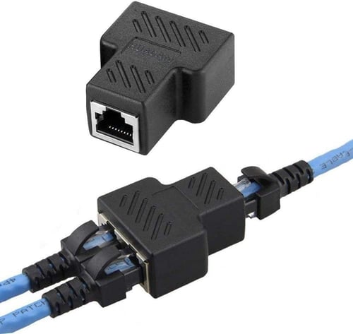 موزع كيبل شبكة RJ45 منفذ واحد إلى منفذين