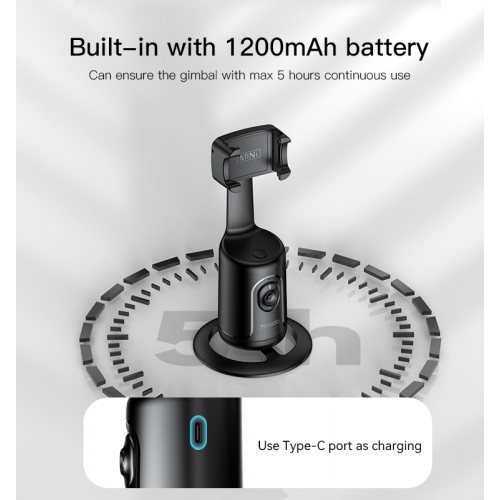 حامل ترايبود ذكي للموبايل لتتبع الوجه بدوران 360 م...