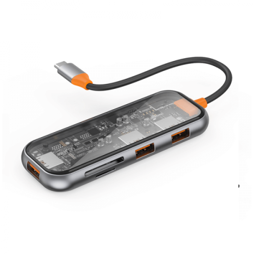 محول تايب سي سابير 5 في 1 موزع hub USB-C ماركة ويو...