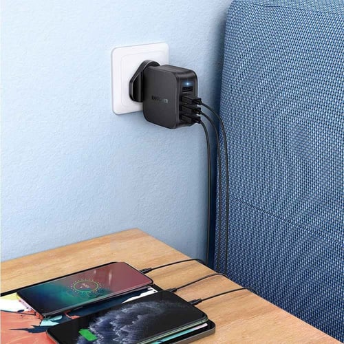 شاحن راف باور جداري 4 منافذ برايم بقوة 40 واط - لو...