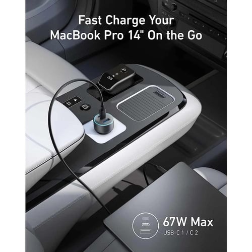 شاحن سيارة سريع 3 منافذ 67 واط ماركة انكر 535 Anke...