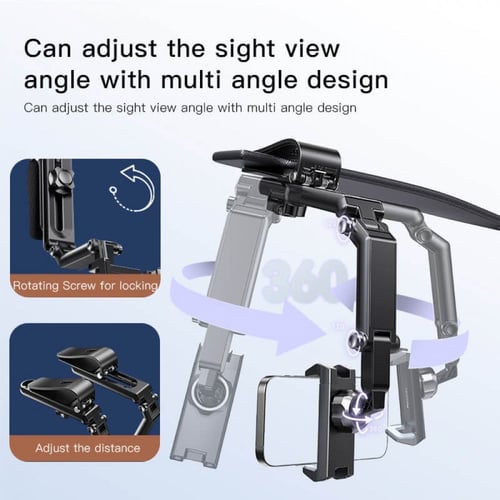 ستاند جوال للسيارة متحرك مثبت على شماسة السيارة ما...