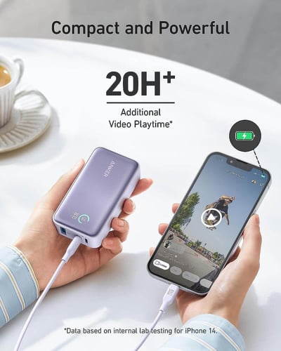 باور بانك بطارية متنقلة باوركور 10000 ملي امبير بق...