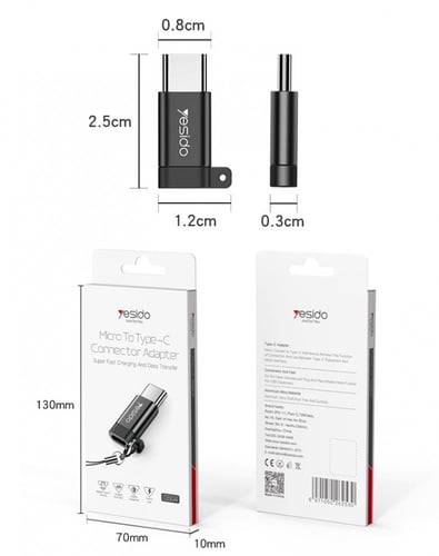 محول مايكرو الى منفذ تايب سي شركة يسيدو yesido GS0...