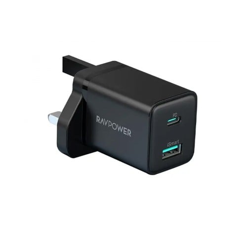 شاحن جداري 20 واط بمنفذ تايب سي و منفذ يو اس بي PD...