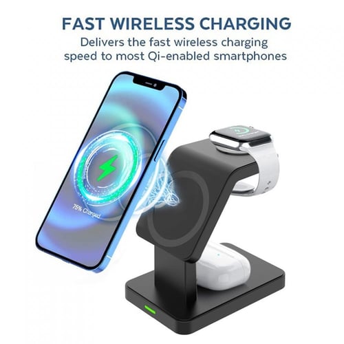 قاعدة شحن لاسلكي 3 في 1 تدعم ماج سيف