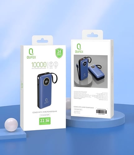 شاحن متنقل PD بسعة 10000 مع كيبل تايب سي و آيفون م...