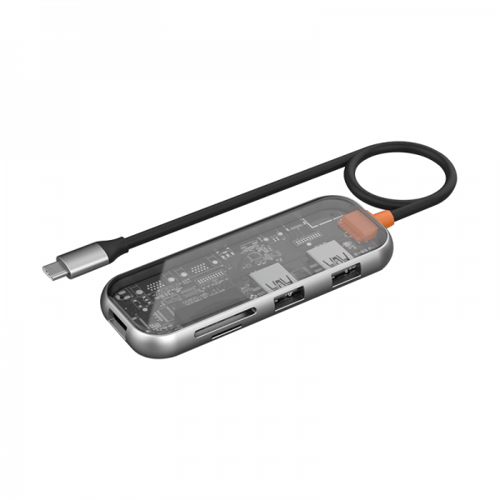 محول تايب سي سابير 5 في 1 موزع hub USB-C ماركة ويو...