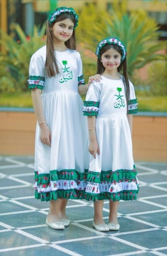 فستان بطبقات الشاكلي الاخضر