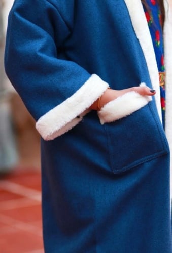 فروة شتوية للاطفال ازرق