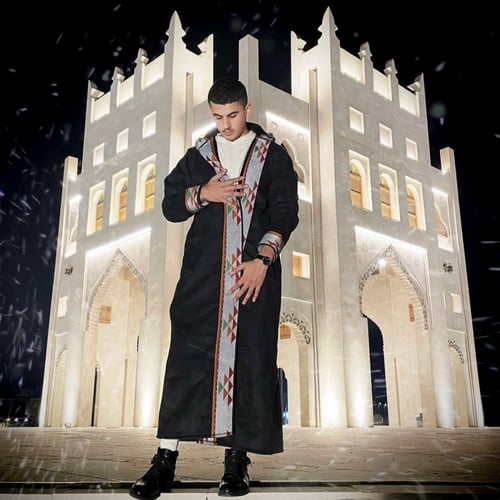 فرو اسود ورصاصي مطرز