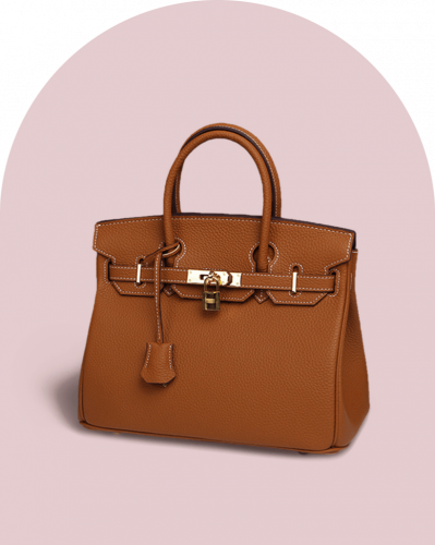 شنطة بيركن ٢٥ سم جلد بني