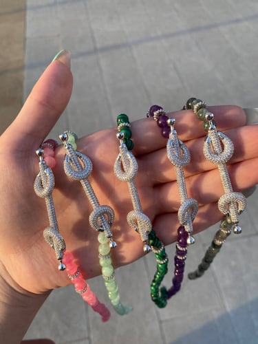 عقد الاحجار الكريمه - وردي