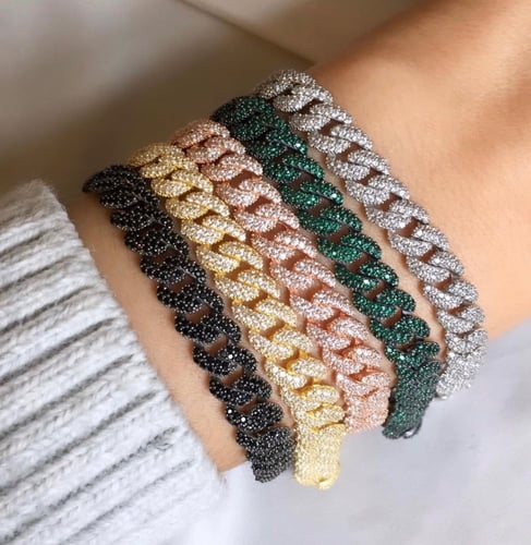 اسوارة جنزير زيركون - روزقولد