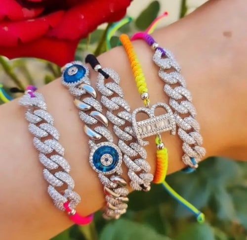 اسوارة جنزير - خيط بنفسجي