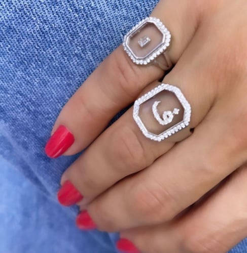 خاتم ايطار 2 - حرف د فضي