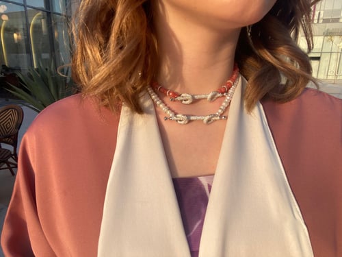 عقد الاحجار الكريمه - بنفسجي