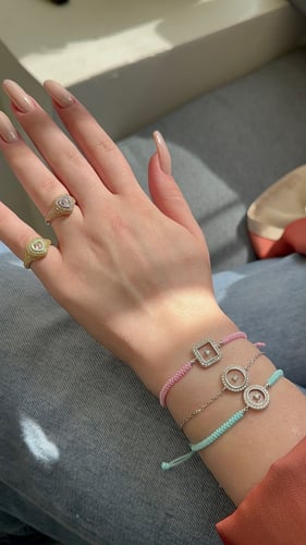 اسوارة ايطار زيركون مربع - خيط تيفاني