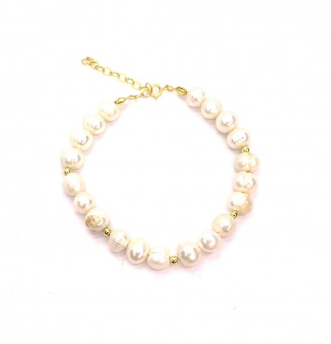 اسوارة لولو بفواصل فضة