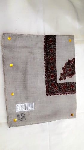 شال كشميري رجالي فاخر - رمادي