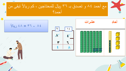 درس طرح عددين كل منهما مكون من رقمين