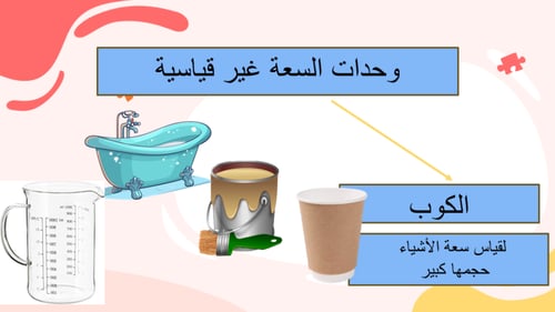 درس يومي وحدات السعة غير قياسية
