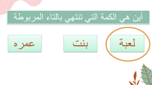 عرض التاء المربوطة