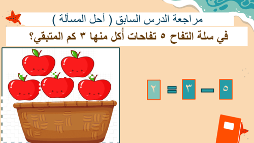 درس الطرح باستعمال خط الأعداد