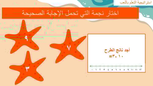 درس الطرح باستعمال خط الأعداد